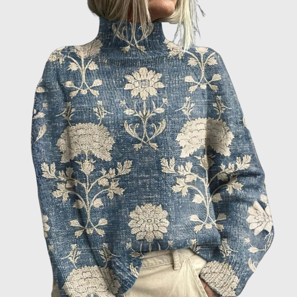 Guinevere | Gemütlicher hochgeschnittener Strickpullover