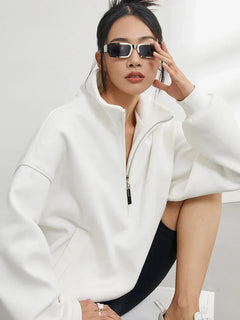 Evangeline | Entspanntes Half-Zip Sweatshirt