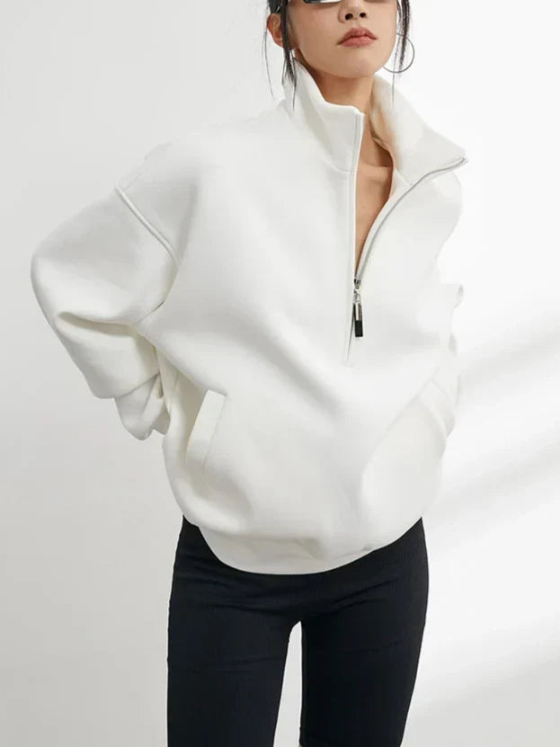Evangeline | Entspanntes Half-Zip Sweatshirt