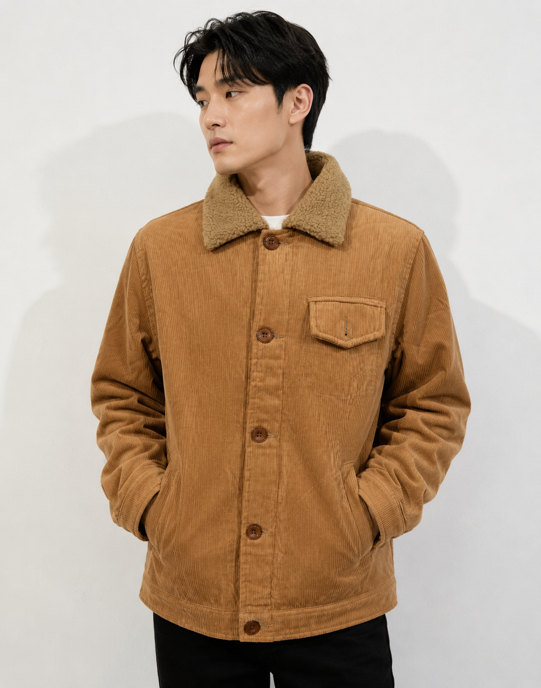 Felix | Modische Herren Winterjacke mit Sherpa-Futter für höchsten Komfort