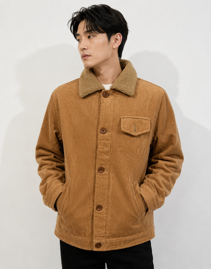 Felix | Modische Herren Winterjacke mit Sherpa-Futter für höchsten Komfort