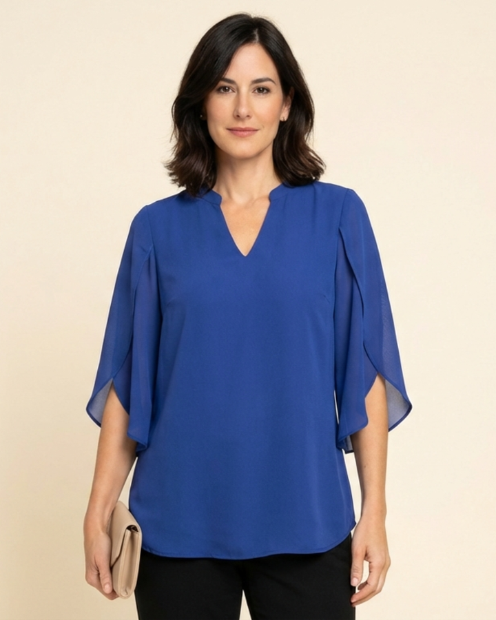 Zanyelle - Weich fallende Bluse in Lagenoptik