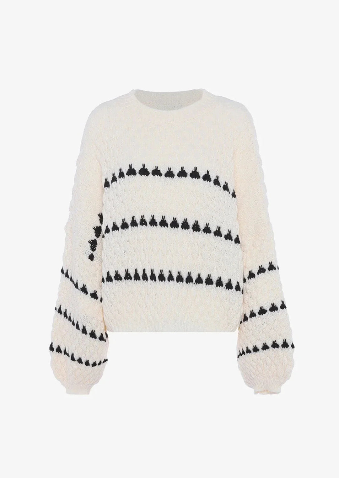 Faye | Strukturierter Rundhalsausschnitt Pullover