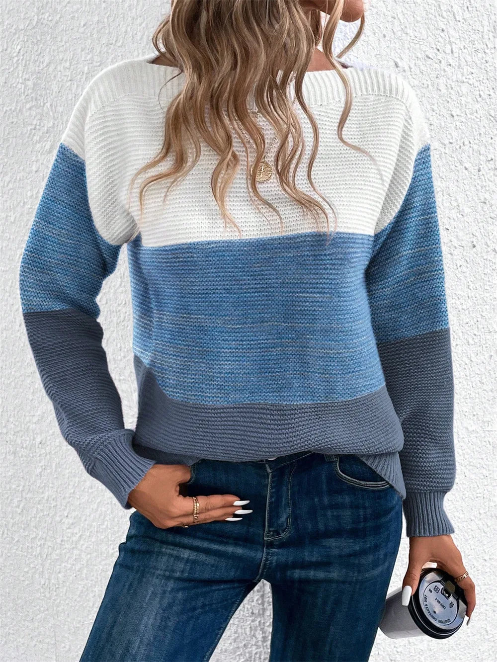 Carys | Farbblock Boot-Ausschnitt Pullover