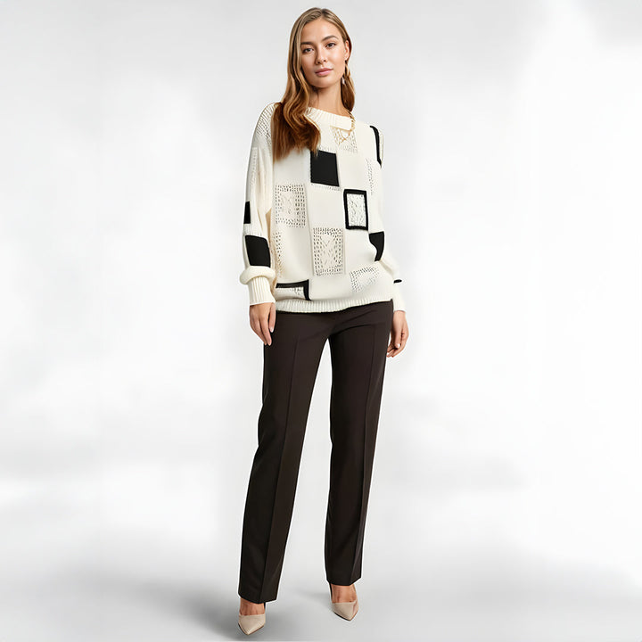 Freya | Gemusterter, Bequemer Pullover