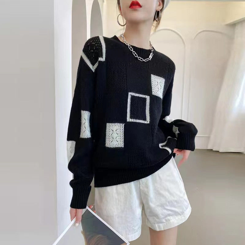 Freya | Gemusterter, Bequemer Pullover