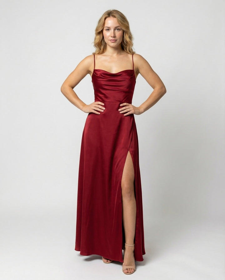 Elegantes Maxi Kleid für Damen mit Beinschlitz – Femininer Stil für Besondere Anlässe und Vielseitige Kombinationsmöglichkeiten