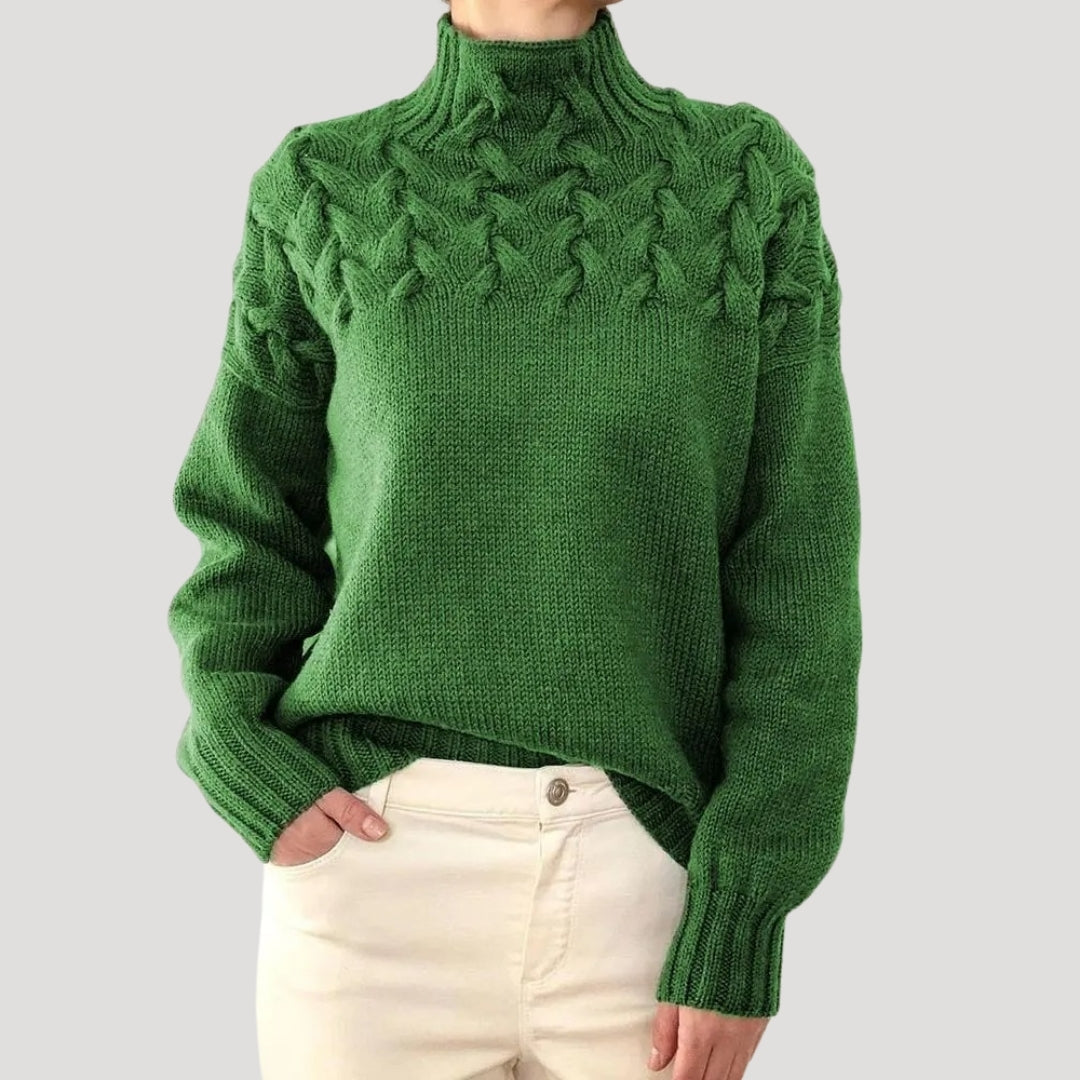 Denise | Grobstrick Hoher Kragen Pullover