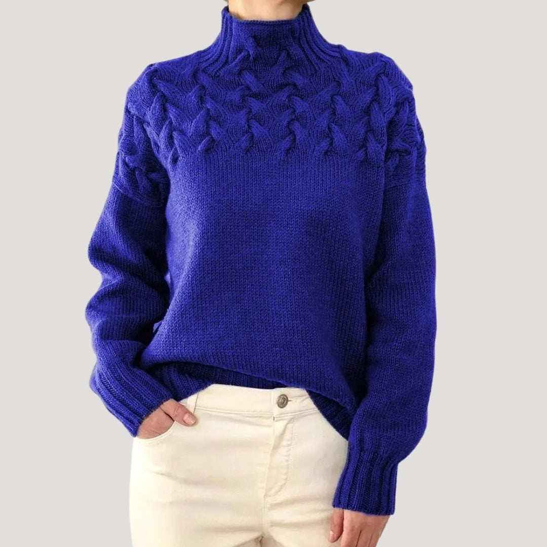 Denise | Grobstrick Hoher Kragen Pullover