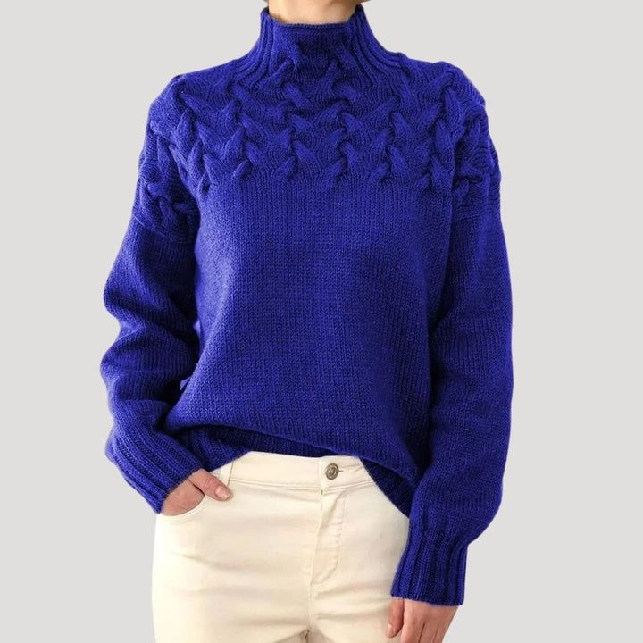 Denise | Grobstrick Hoher Kragen Pullover