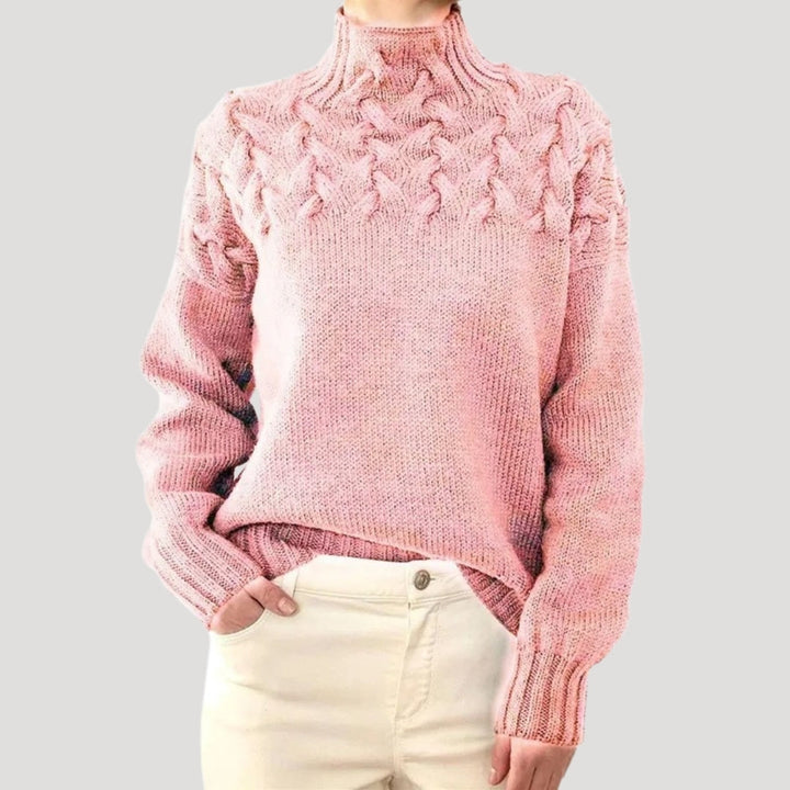 Denise | Grobstrick Hoher Kragen Pullover