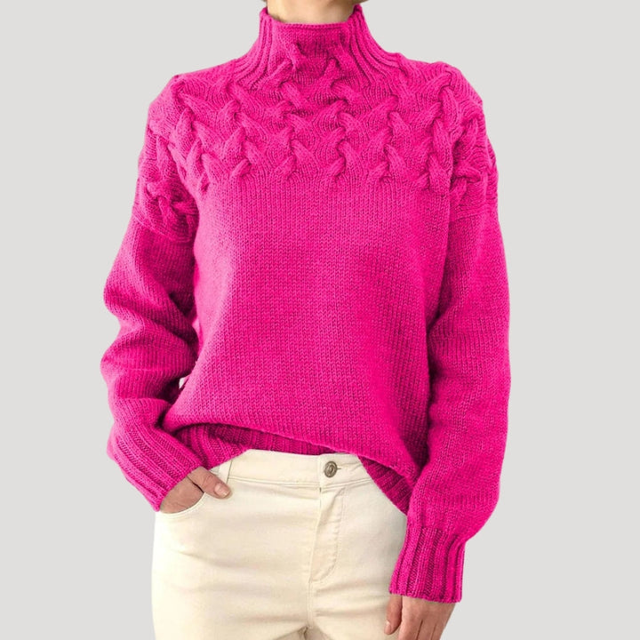 Denise | Grobstrick Hoher Kragen Pullover
