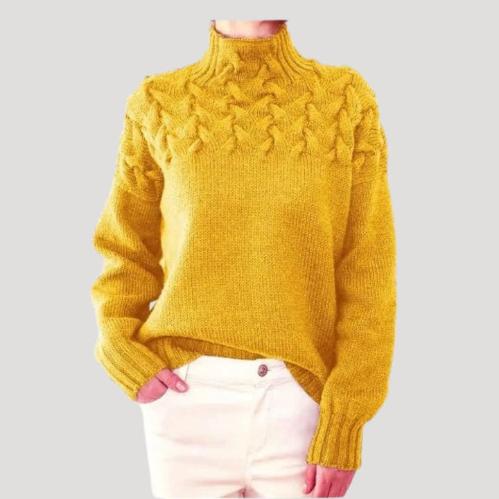 Denise | Grobstrick Hoher Kragen Pullover