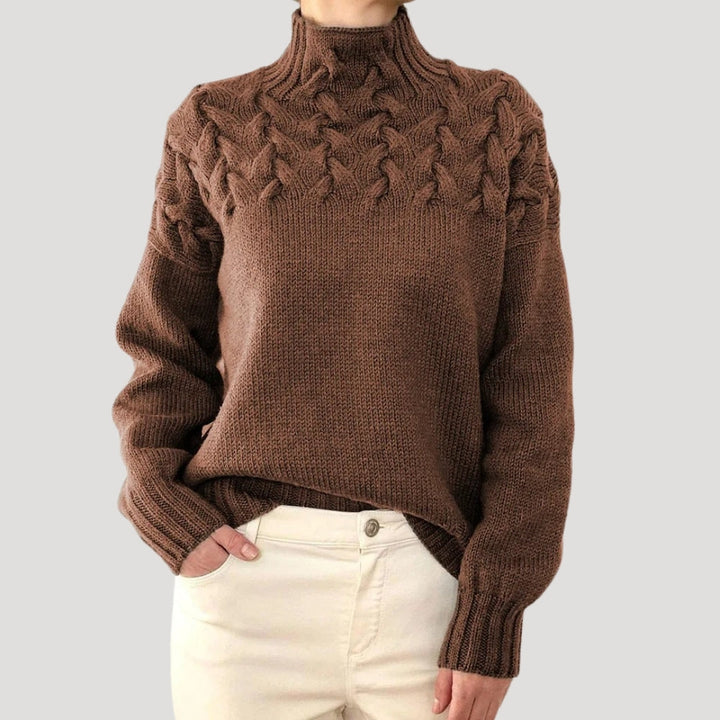 Denise | Grobstrick Hoher Kragen Pullover