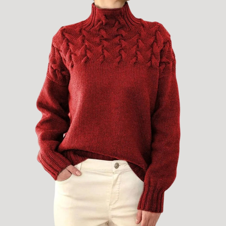 Denise | Grobstrick Hoher Kragen Pullover