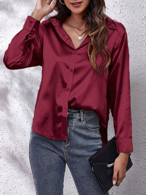 Karen I Classy Langärmelige Bluse für Frauen