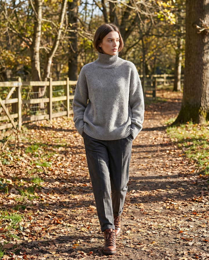 Genevieve | Hochkragen Relaxed Sweater