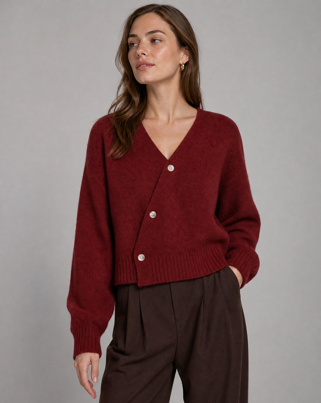 Estelle | Kreuzknopf V-Ausschnitt Cardigan