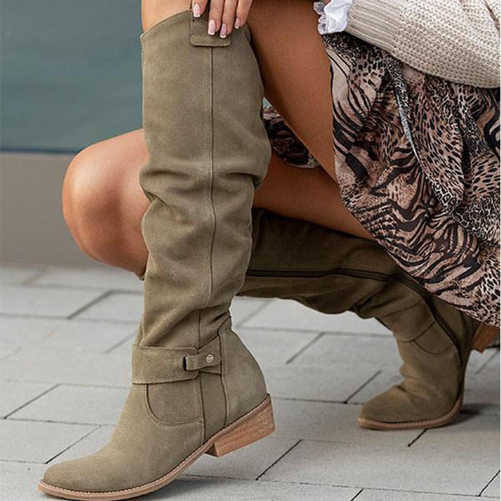 Linda – Bequemi und warmi Wildlederstiefel für Fraue
