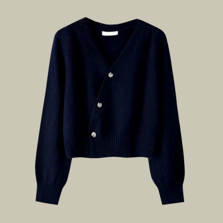 Estelle | Kreuzknopf V-Ausschnitt Cardigan