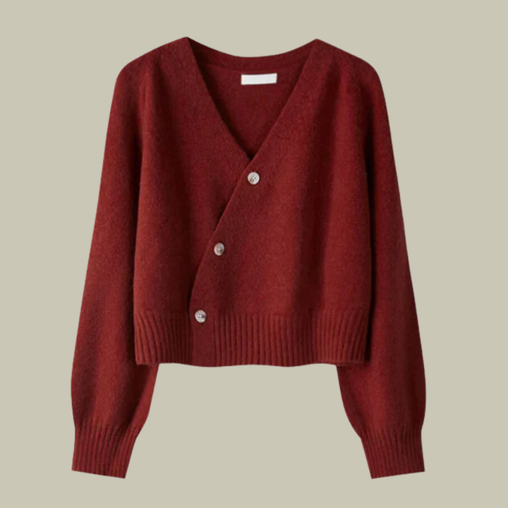 Estelle | Kreuzknopf V-Ausschnitt Cardigan