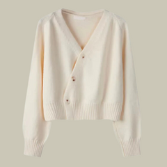Estelle | Kreuzknopf V-Ausschnitt Cardigan