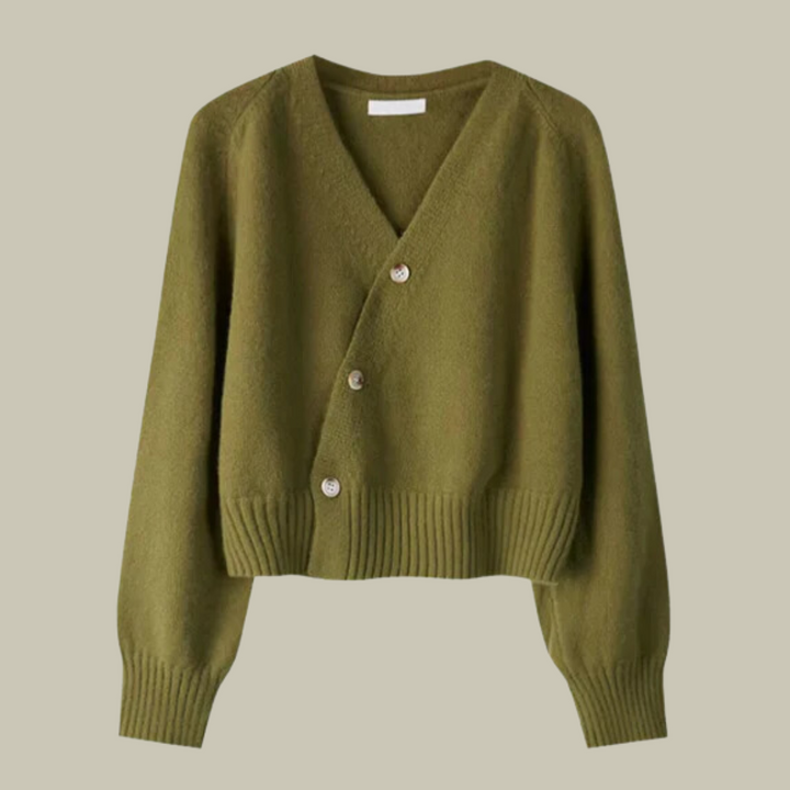 Estelle | Kreuzknopf V-Ausschnitt Cardigan