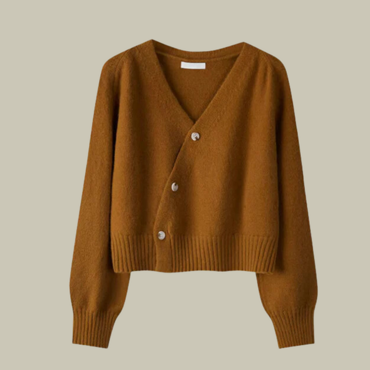Estelle | Kreuzknopf V-Ausschnitt Cardigan