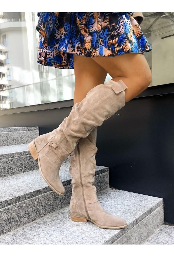 Linda – Bequemi und warmi Wildlederstiefel für Fraue