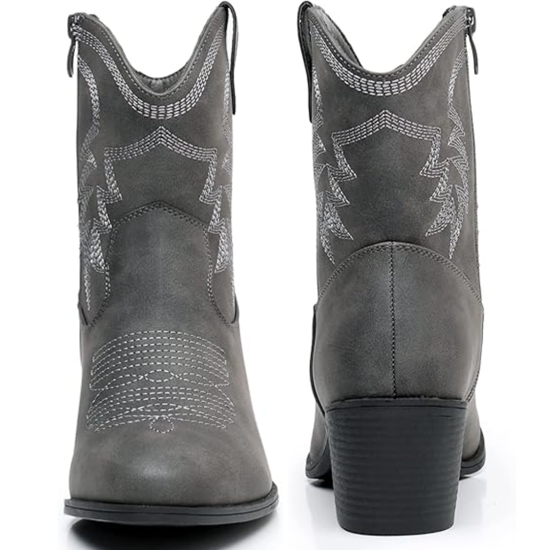 Klassische halbhohe Cowgirlstiefel - Tammy