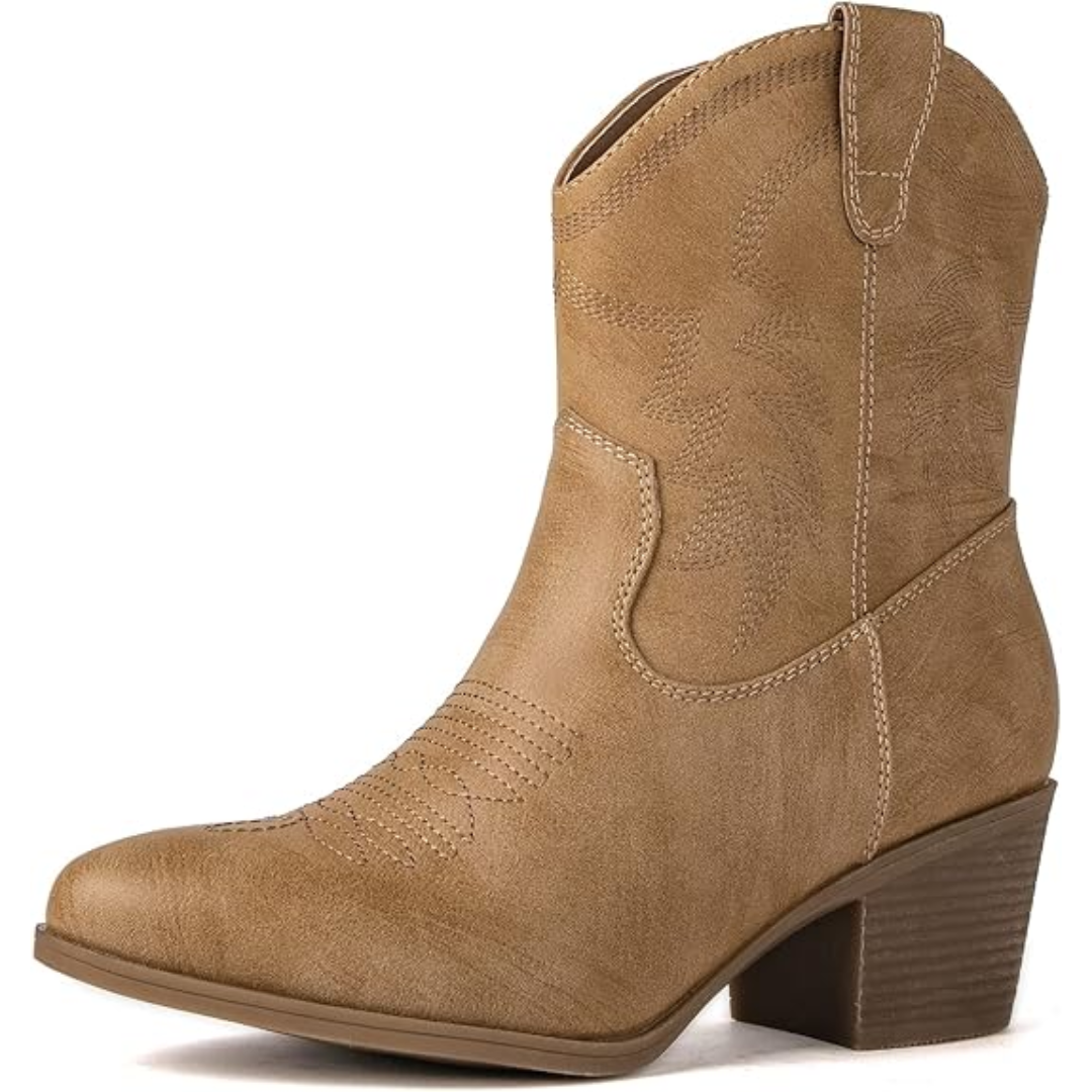 Klassische halbhohe Cowgirlstiefel - Tammy