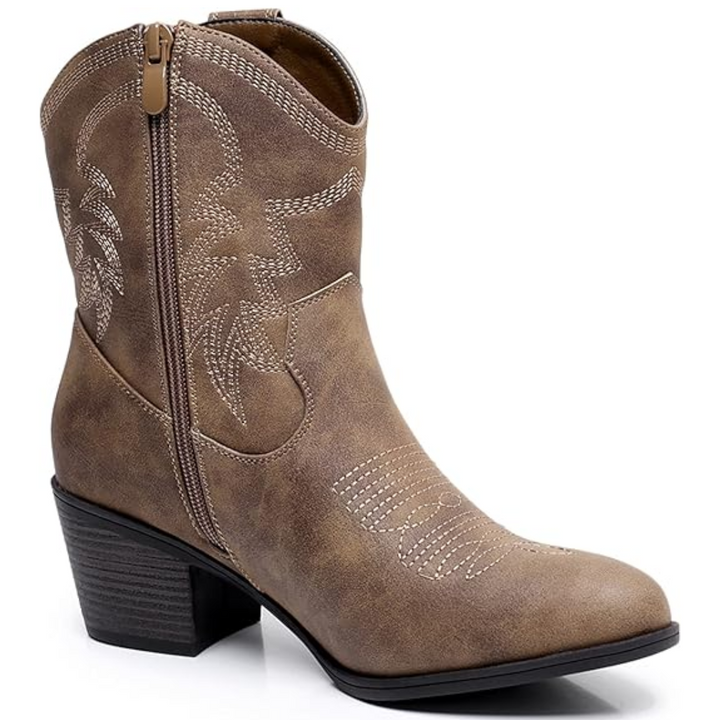 Klassische halbhohe Cowgirlstiefel - Tammy