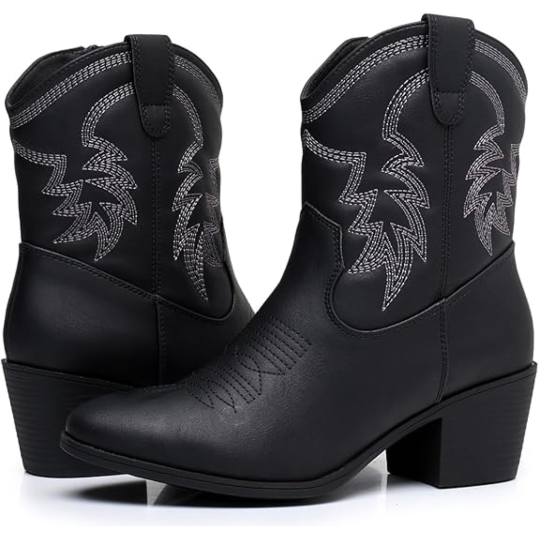 Klassische halbhohe Cowgirlstiefel - Tammy