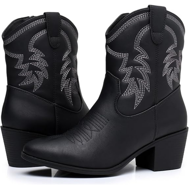 Klassische halbhohe Cowgirlstiefel - Tammy
