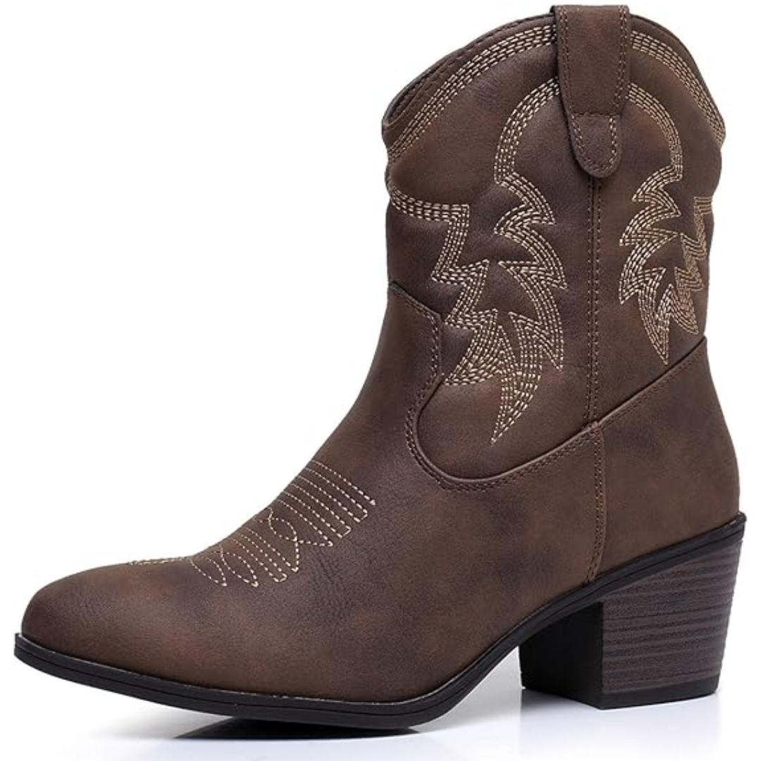 Klassische halbhohe Cowgirlstiefel - Tammy