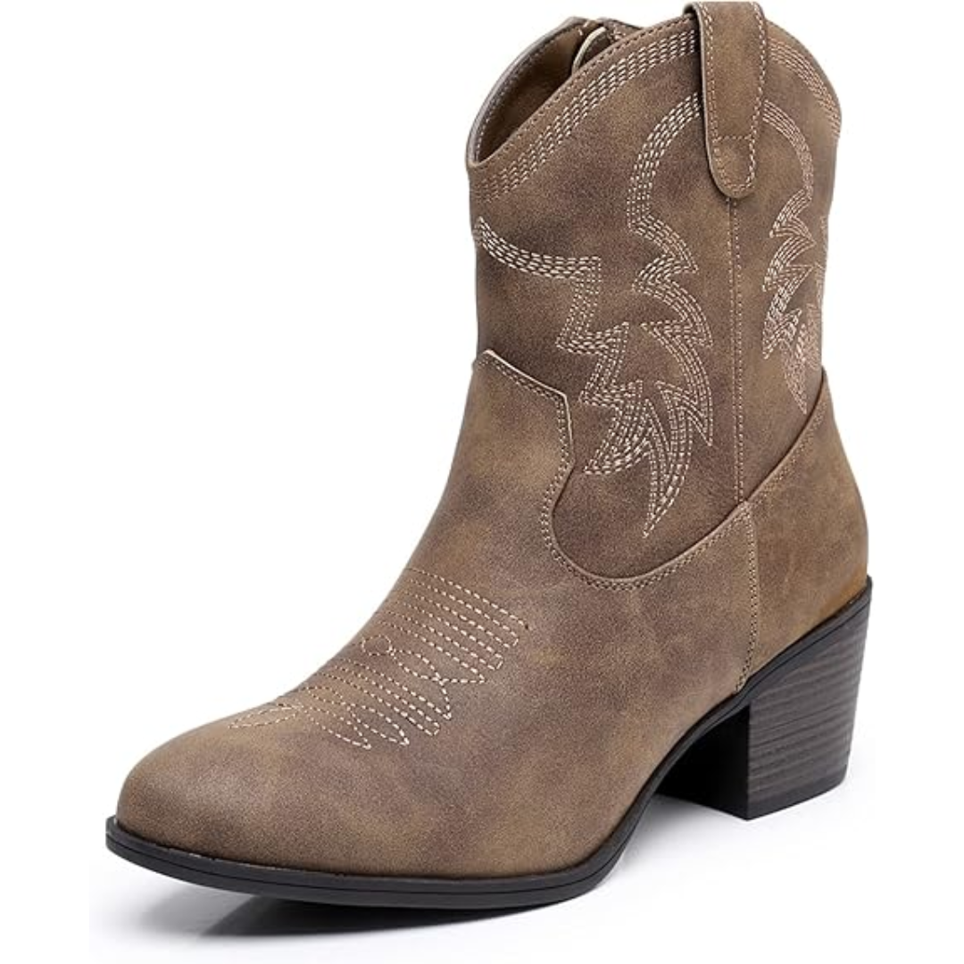 Klassische halbhohe Cowgirlstiefel - Tammy