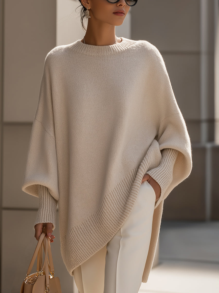 Isolde | Oversized Drapé Strickpullover