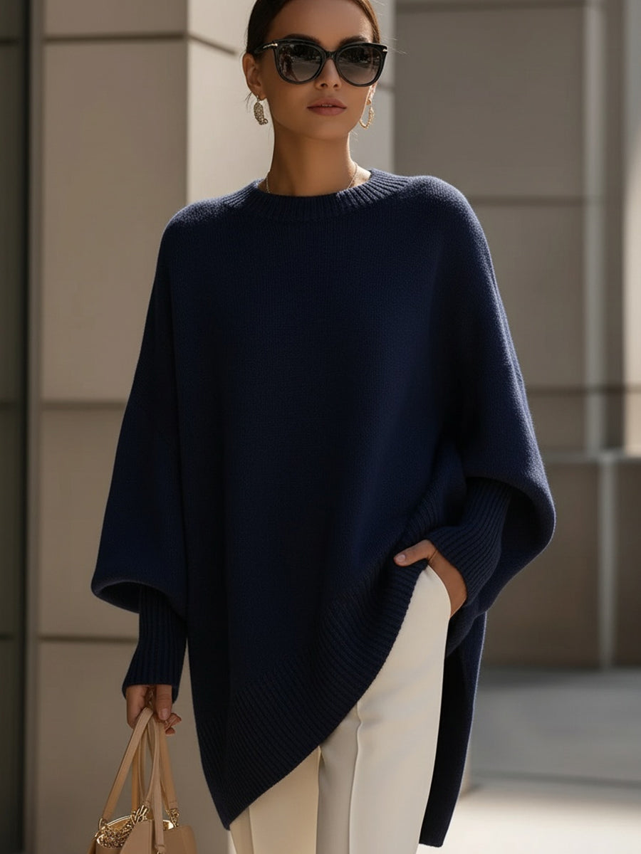 Isolde | Oversized Drapé Strickpullover