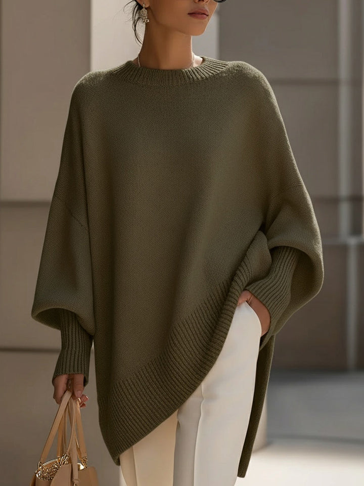 Isolde | Oversized Drapé Strickpullover