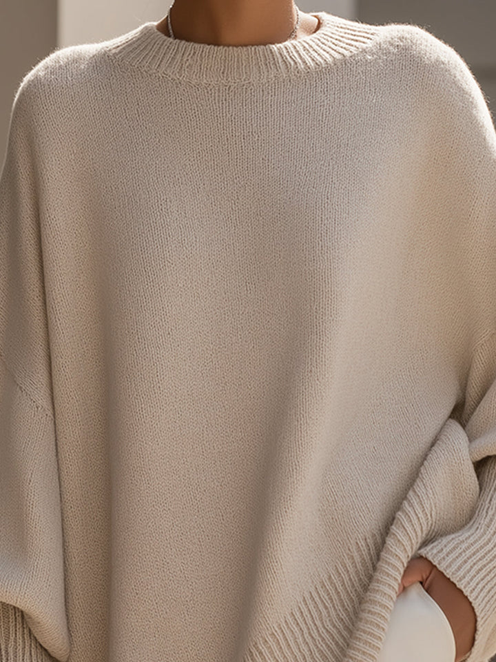 Isolde | Oversized Drapé Strickpullover