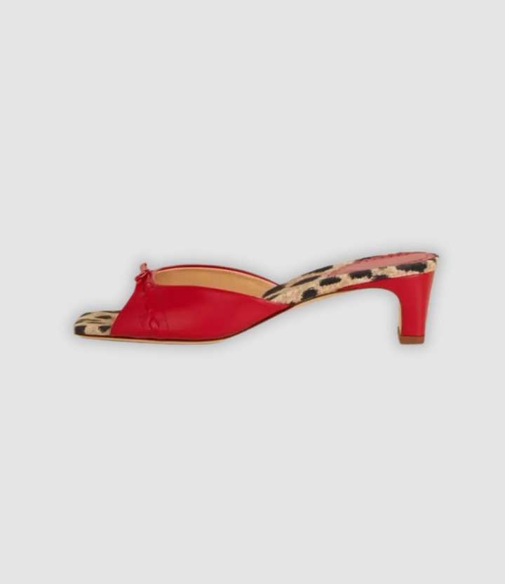 Adiana - Sandalen mit Leopardenmuster und Schleife