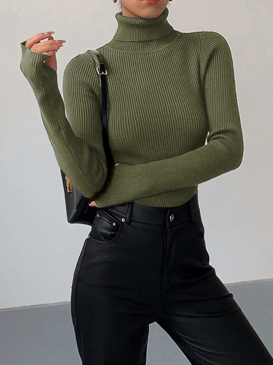 Greer | Gerippter Rollkragenpullover