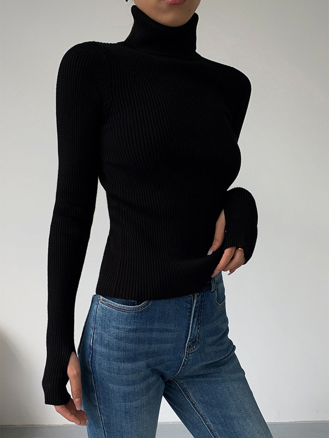 Greer | Gerippter Rollkragenpullover