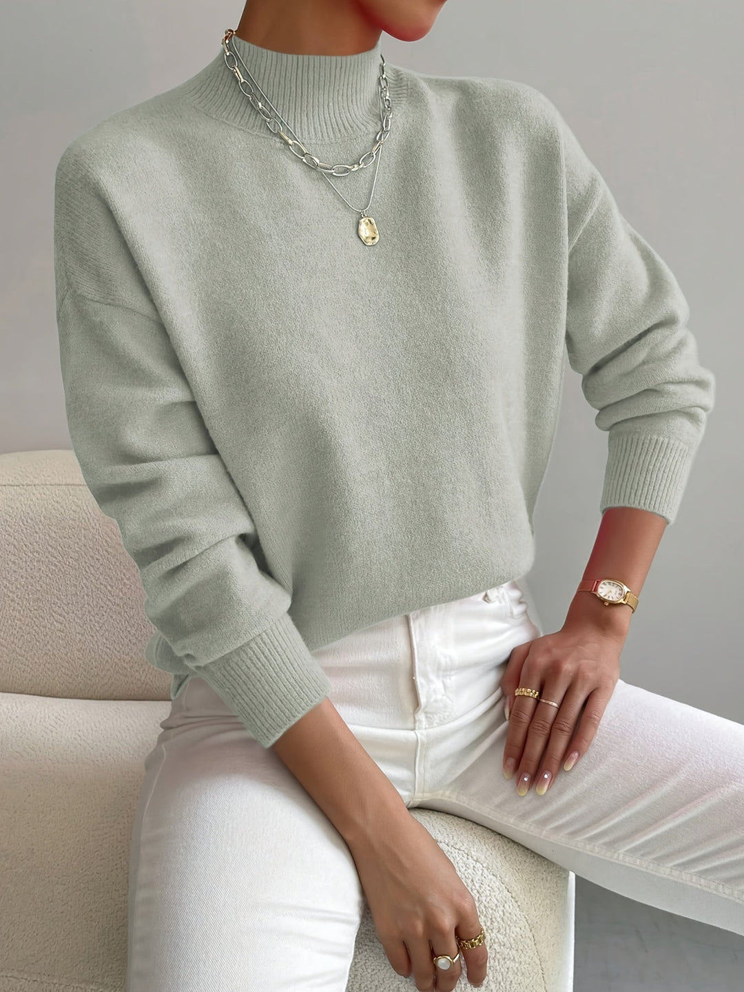 Harper | Weicher Mock-Neck Pullover