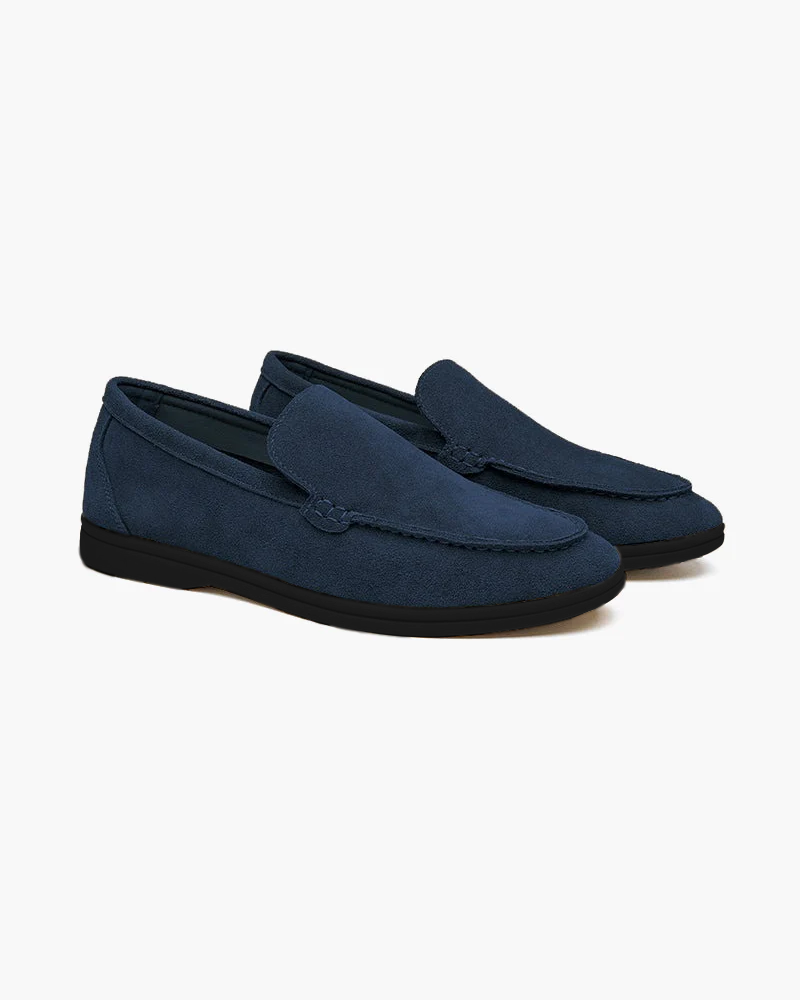 Weber - Premium Wildleder Slipper - Schwarze Sohlen