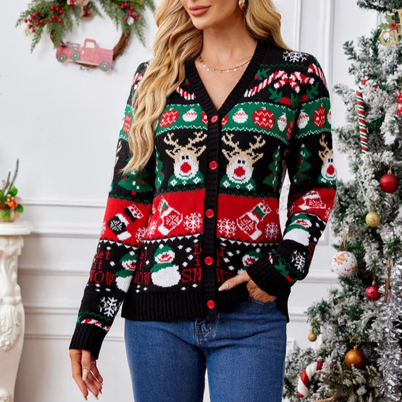 Gretchen | Festlicher Knopf-Front Cardigan