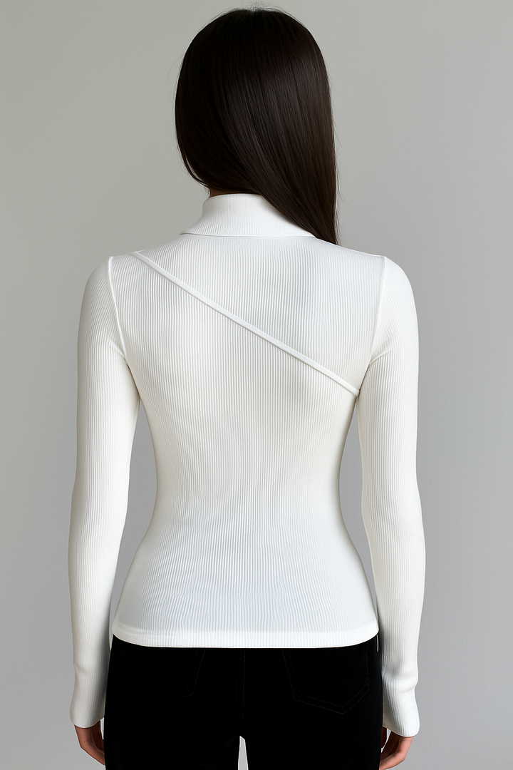 Vivienne | Elegantes Top mit Stehkragen