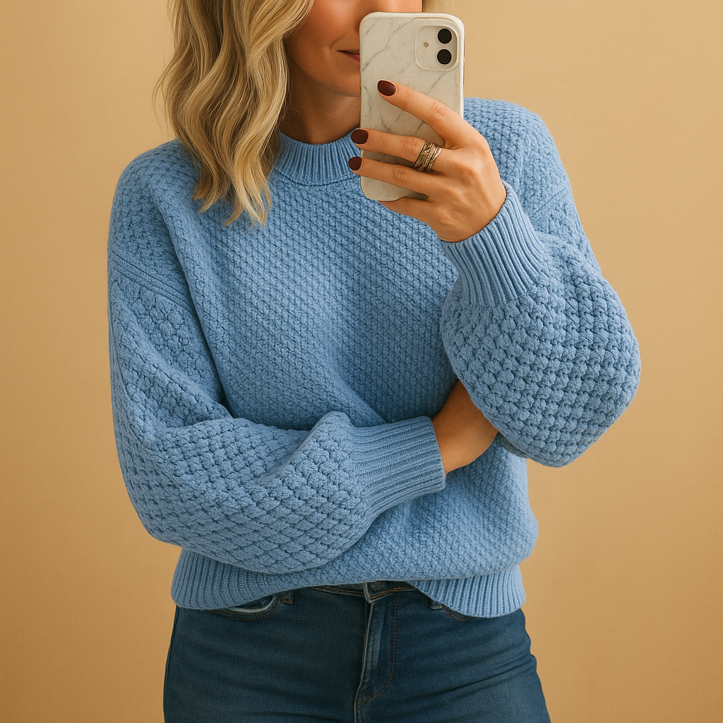 Eloise | Strukturierter Rundhalsausschnitt Pullover
