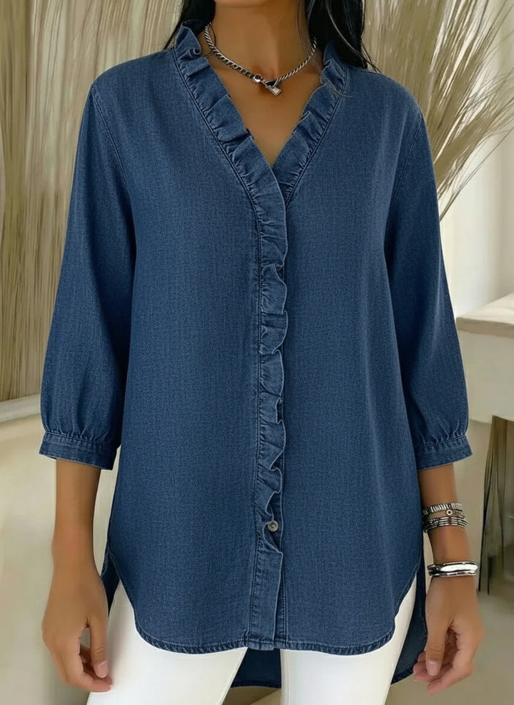 Elvaria™ – Elegante Bluse mit Rüschendetails