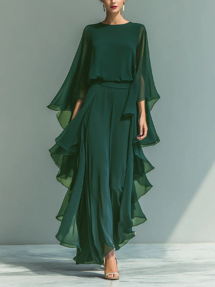 Aurora | Elegantes Chiffon-Set mit Volants